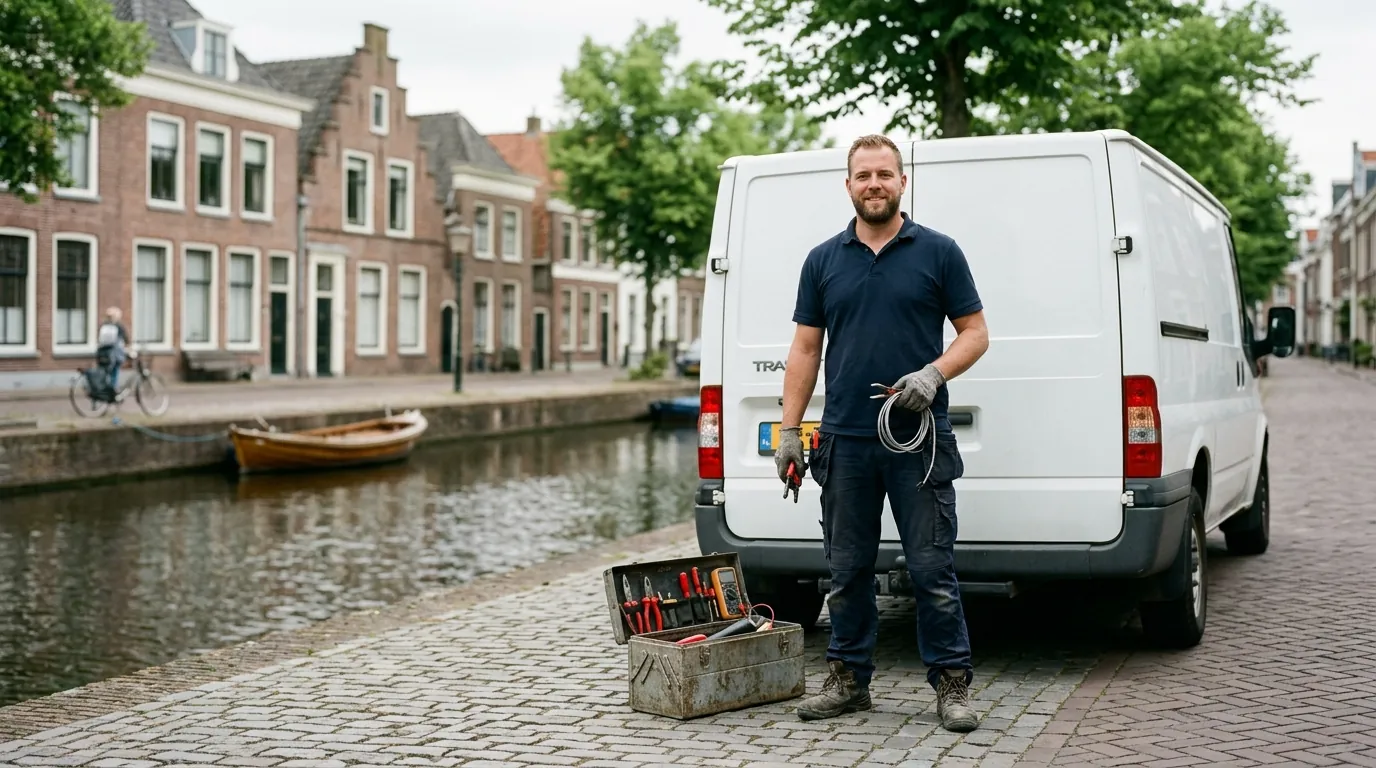 Elektricien Leeuwarden aan het werk